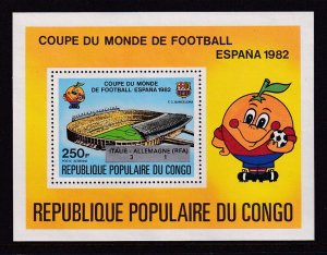 Congo People's Republic C281 Soccer Souvenir Sheet MNH VF