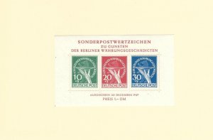Germany: Sc #9NB3, MNH Souvenir Sheet (48087)