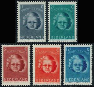 Netherlands Scott B154-B158 Mint never hinged.