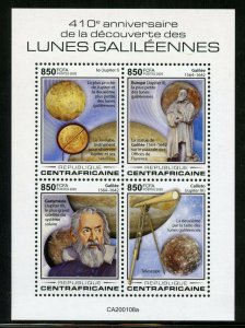 CENTRAL AFRICA 2020 410th ANN OF THE DISCOVERY OF THE GALILEANNE MOONS  SHEET