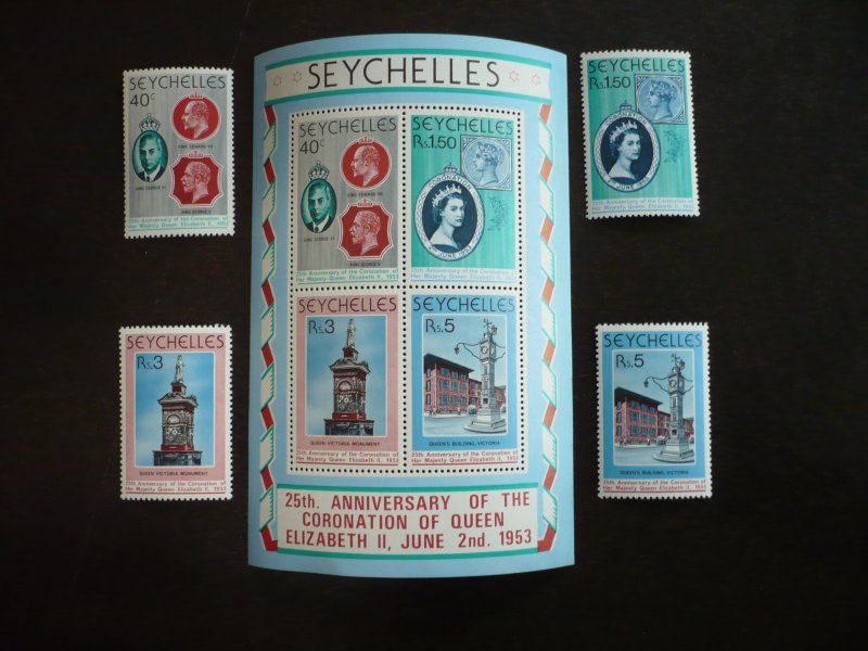 Stamps-Seychelles -Scott#413-416a-Mint Never Hinged Set of 4+Souvenir Sheet