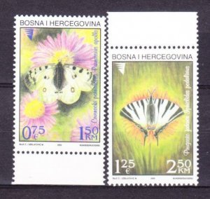 2002 Bosnia Herzegovina  259-260 Butterflies