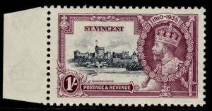 ST. VINCENT GV SG145, 1s slate & purple, NH MINT.