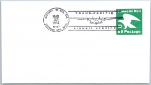 US SPECIAL EVENT COVER TRANSPACIFIC AIRMAIL SERVICE AT MICHIPEX DEARBORN HEIGHTS