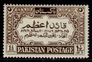 PAKISTAN GVI SG45a, 1½a grey-green, M MINT.