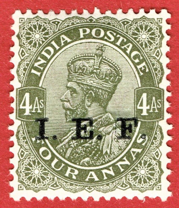 [sto354] INDIAN EXPEDITIONARY FORCES 1914 SG#E8 MLH VAR Opt double - one albino