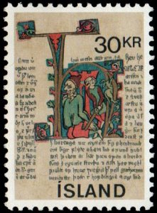 Iceland 419 - Mint-NH - 30k Reykjabok Manuscript (1970) (cv $1.25)