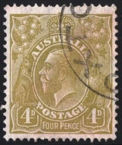 Australia SC#118 4d King George V Single (1933) Used