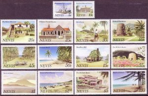 Nevis 121-134,MNH.Michel 46-59 type I. Landmarks,1981.Court-Library,Mill,Beach,