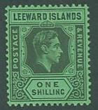 Leeward Islands SC# 111a King George VI, 1 Shilling, MLH SCV $10.00