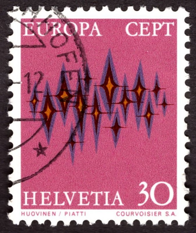 1972, Switzerland 30c, Used, Sc 544
