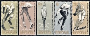 Burundi 1964 MNH Stamps Scott 68-72 Sport Olympic Games Skiing Ice Hockey