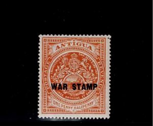 Antigua Scott #MR3, Single 1918 FVF MH