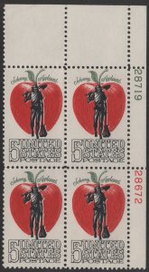 SC#1317 5¢ Johnny Appleseed Issue Plate Block: UR #28719 (1966) MNH