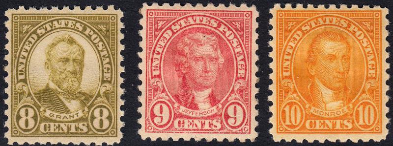 U.S. 581-591 FVF MH/MNH (102518)