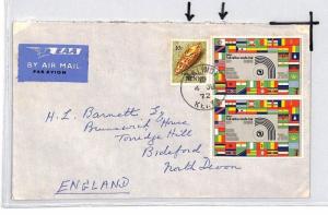 KENYA Cover *Malindi* KUT FRANKING Commercial Air Mail 1972 SEA NATURE CE174