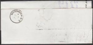 GB 1881 folded entire 1d GR & Co Perfin - WHITEHAVEN SORTING TENDER........29061