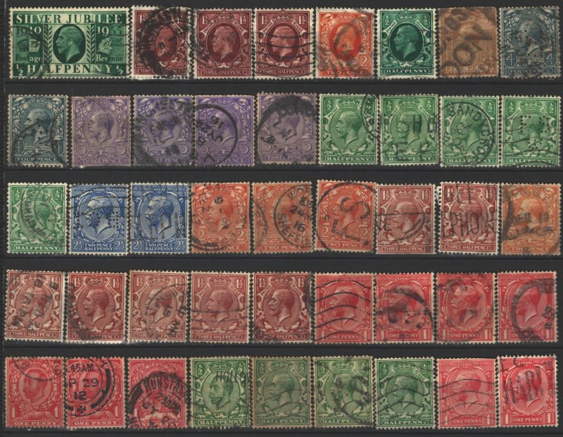 COLLECTION LOT # 3485 GB 44 STAMPS 1911+ CLEARANCE SOME FAULTY CV+$76