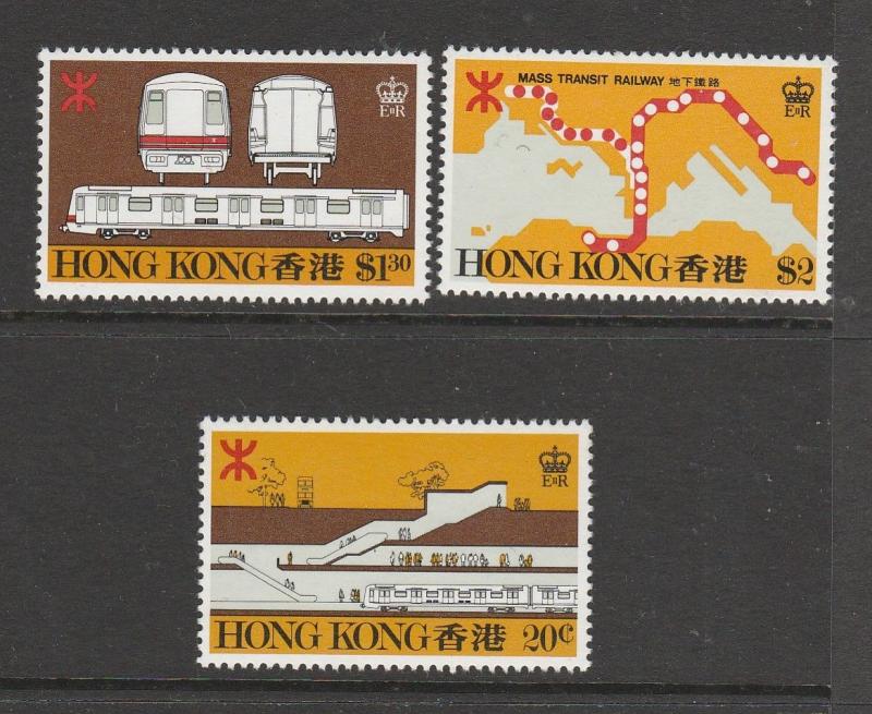 Hong Kong 1979 Transit railway UM/MNH SG 384/6