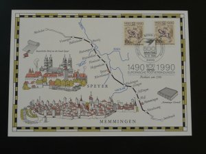 postal history 500 years of post joint issue FDC folder Germany 1990