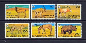 Chad 1979 Sc#367/372 WWF PROTECTED ANIMALS Set (6) MNH