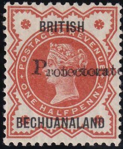 Bechuanaland 1888-1890 SC 52a MLH Double Overprint