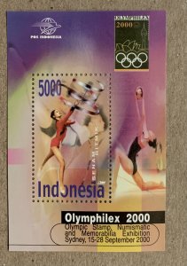 Indonesia 2000 Olymphilex Exhibition MS, MNH. Scott 1916, CV $4.00