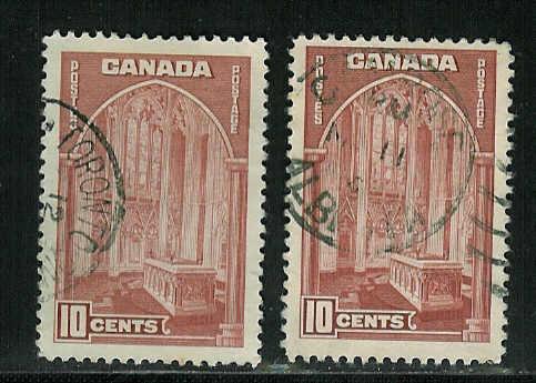 Canada Scott / Unitrade #241 &241a \Memorial Chamber\ Used