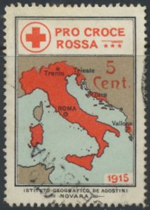 Italy Cinderella Charity Label Red Cross  Used   see details  / scans 