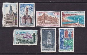 France 1185-91 MNH OG 1967 Scenic Views Full Stamp Set Very Fine