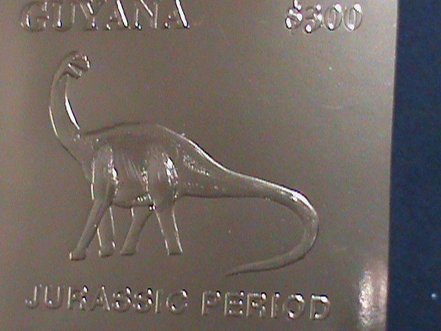​GUYANA 1994-DINOSAUR GOLD REPLICA IMPERF-MNH- SPECIAL LIMITED EDITION-VF