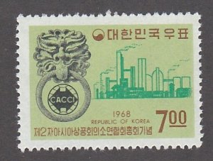 Korea (South) # 600, Door Knocker & Factory, Mint LH, 1/3 Cat.