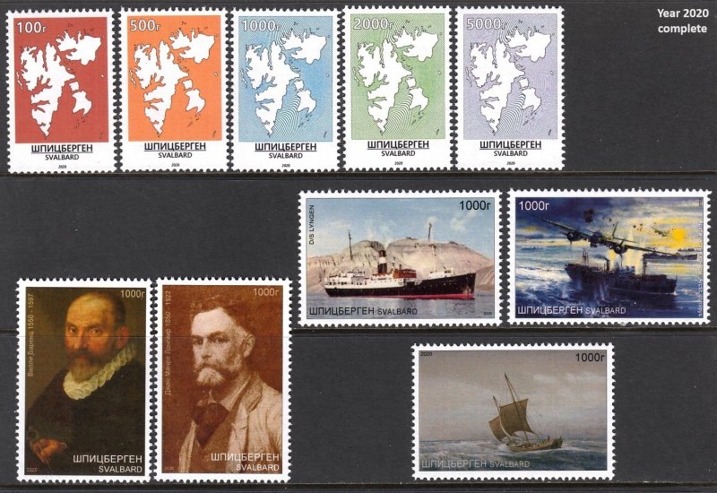 SVALBARD SPITSBERGEN 2020-2023 COMPLETE COLLECTION MNH LOCAL STAMPS (**OFFER**)
