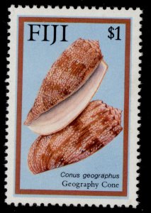 FIJI QEII SG756, 1987 $1 geography cone, NH MINT.