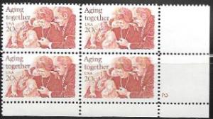 US #2011 MNH PB Aging Together. Grandparents.  Children