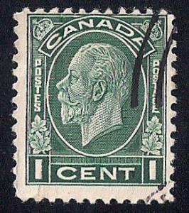 Canada #195 1 cent King George 5, Stamp used AVG