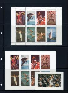 Staffa 1976 Montreal Olympics Set Perf+Set imperf+SS MNH 