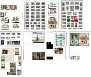 Nevis collection odds & ends on pages