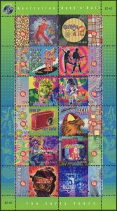 Australia 1998 SG1770-1781 Rock And Roll sheetlet of 12 MNH