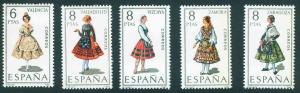 SPAIN Scott 1440-1444 MNH** 1971 regional costume set