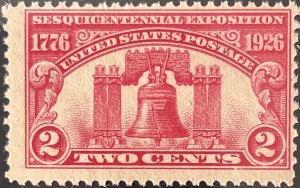 Scott #627 1926 2¢ Sesquicentennial Exposition MNH OG