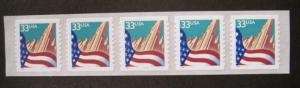 Scott 3282, 33c Flag over City, PNC5, #1111, MNH Beauty