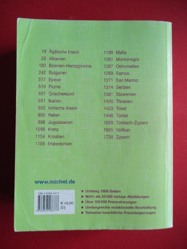 Michel Sudeuropa 2004/2005 Band 2 Katalog South Europe Postage Stamp Catalogue