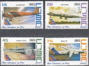 Cuba Sc# 5576-5579  CUBANA AIRLINES planes  CPL SET of 4 2014  MNH mint