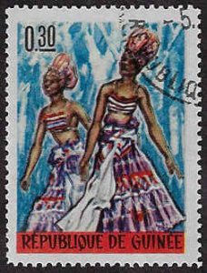 Guinea #406 Used OG CTO LH; 30c Dancing Girls (1966)