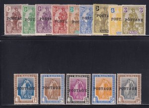 Malta Scott # 116 - 129 set VF-OG hinged cv $ 127 ! nice color ! see pic !