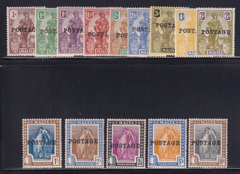 Malta Scott # 116 - 129 set VF-OG hinged cv $ 127 ! nice color ! see pic !