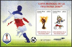 Costa Rica 2018 Football Soccer FIFA World Cup S/S MNH