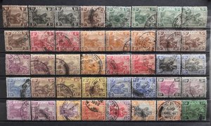 Malaya 1922-34 Federated Malay States FMS Tiger 40V MSCA Used w/VARIETIES M6609