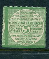 Kansas Commercial Fertilizer Tax #FT8 MNH